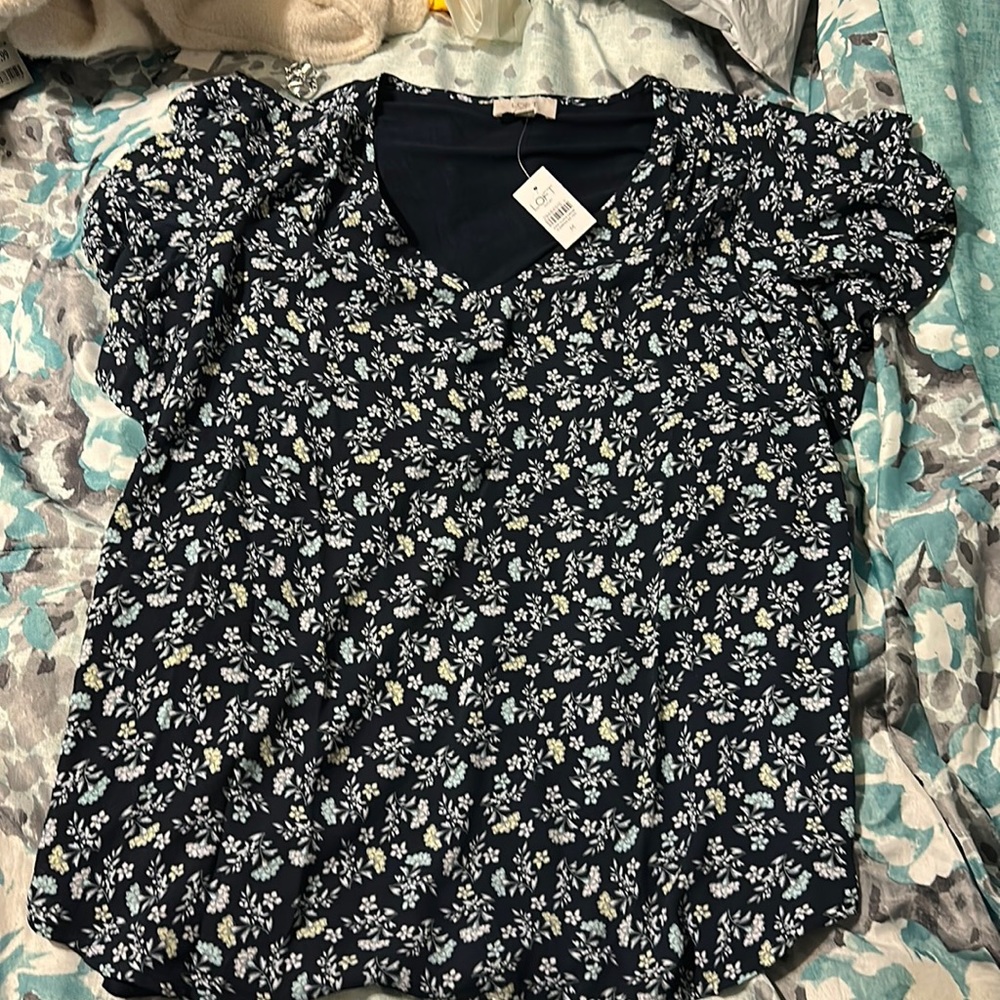 Loft blue top